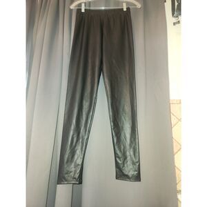 Cemi Ceri Women's Black Polyester Leggings High Waisted Yoga Pants Size Medium
